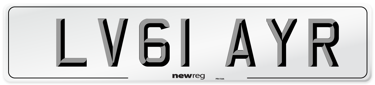 LV61 AYR Number Plate from New Reg